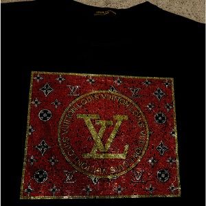 Authentic Louis Vuitton rhinestone shirt dress - used like new - size XL